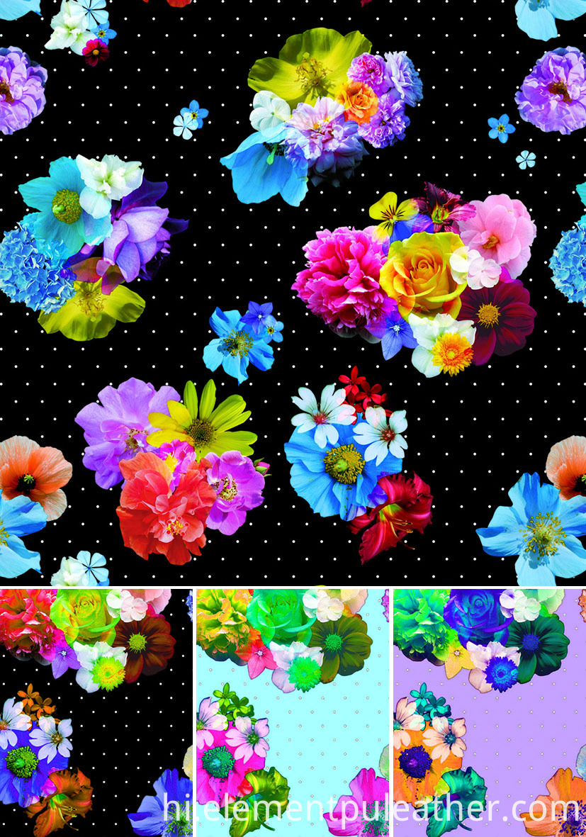 डिजिटल मुद्रित पु चमड़ा Digital Printed PU Leather